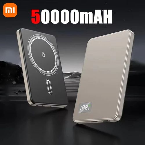 (Gold 50000mah) Powerbank Magnétique Sans Fil Portable 50000mah Pd22.5w, Charge Rapide, Batterie Externe Pour Magsafe Pour Iphone Samsung