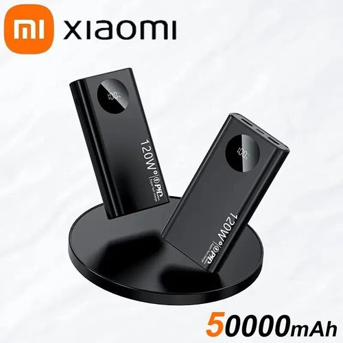 (Black 50000mah) Xiaomi 120w 50000mah Batterie Externe Pd Charge Super Rapide Batterie Externe Portable Grande Capacité Avec Affichage Numérique