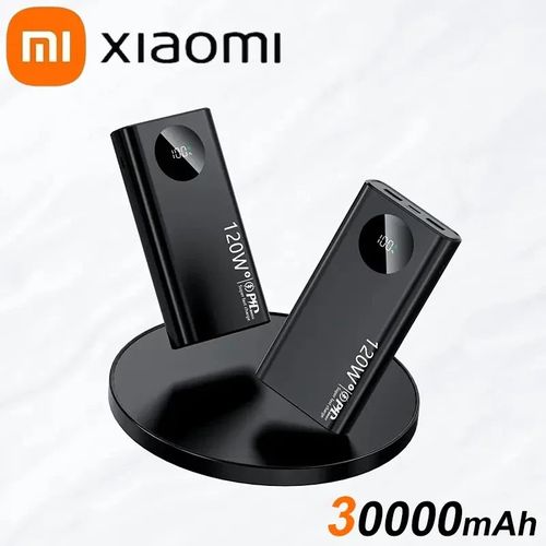 (Black 30000mah) Xiaomi 120w 50000mah Batterie Externe Pd Charge Super Rapide Batterie Externe Portable Grande Capacité Avec Affichage Numérique