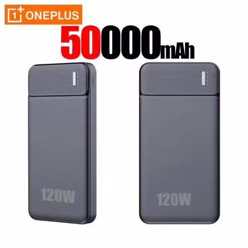 (Black 50000mah) Oneplus 50000mah Powerbank 120w Portable Chargeur Super Rapide Batterie Externe Powerbank Alimentation Haute Capacité Pour Iphone Samsung