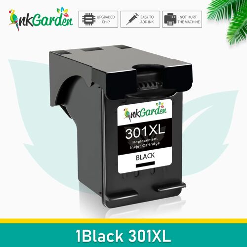 (1BK) -Cartouches d'encre 301XL pour imprimante XL, compatible Deskjet 301, 2050a, 2050, 2510, 2511, 2512, 2514, 2540, 2541, pour jardin 301 2542 XL