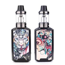 (1 kit and 3 coils¿black Sticker 3) Boîte de Cigarettes électroniques Vape 80W,Kit Mod,batterie 1800mAh,atomiseur 2.5ml,30W/60W/80W,réglage de la tension,Cigarette électronique Shisha Ecig