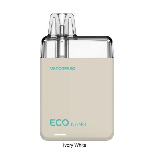 (Ivory White) Kit ECO Nano Pod 1000mAh batterie E Cigarette Vape 6ml cartouche 0,8ohm OREX chauffage MTL vaporisateur