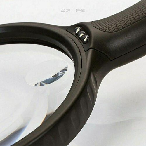 Loupe de lecture éclairée, loupe rechargeable avec lumière LED, loupe portative, loupe éclairée pour personnes âgées, Jewe