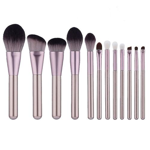 Ensemble De Pinceaux De Maquillage, 12 Pinceaux De Maquillage, Petit Ensemble De Pinceaux De Maquillage Raisin, Pinceau À Sourcils, Correcteur, Pinceau À Double Extrémité 