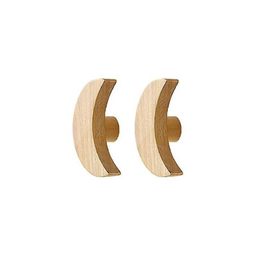 Crochet mural pour enfant en bois, porte-manteau mural pour suspendre sacs, serviettes et manteaux, décoration scandinave, design moderne (lot de 2)
