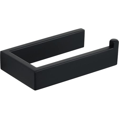 Porte-papier toilette mural noir mat, pour salle de bain ou cuisine, en acier inoxydable SUS304