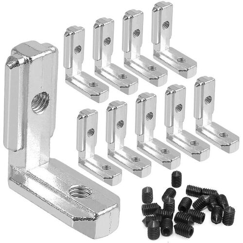 Profilé en aluminium, angle intérieur 90°, rainure en T, support de joint d'angle intérieur, joint d'angle de type L pour rainure de 8 mm, série 3030