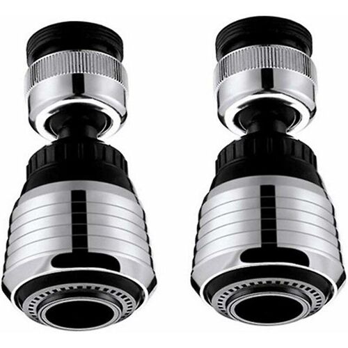 Robinet aérateur Robinet aérateur avec tête rotative à 360° Robinet à buse économiseur d'eau pour évier de cuisine (2 pièces)