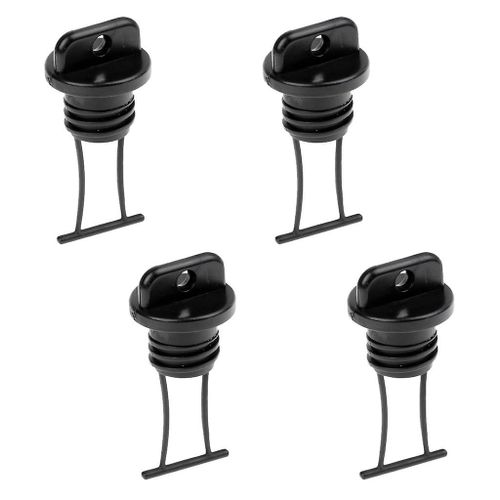 Lot De 4 Bouchons De Vidange En Plastique Pour Kayak, Bouchons De Vidange Portables Pour Kayak, Bouchons De Vidange En Plastique Noir Pour Kayak