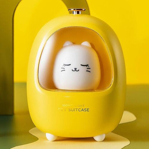 Veilleuse Pour Enfant, Veilleuse Chat Mignon Pour Enfant, Rechargeable Par Usb, Portable, Décoration De Chambre D'enfant, Lampe De Chevet Pour Enfant, -