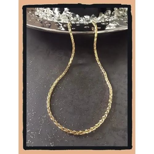 Collier - Bijouxia - Maille Palmier - Plaqué Or 18 Carats - Longueur 45cm - Largeur 4mm