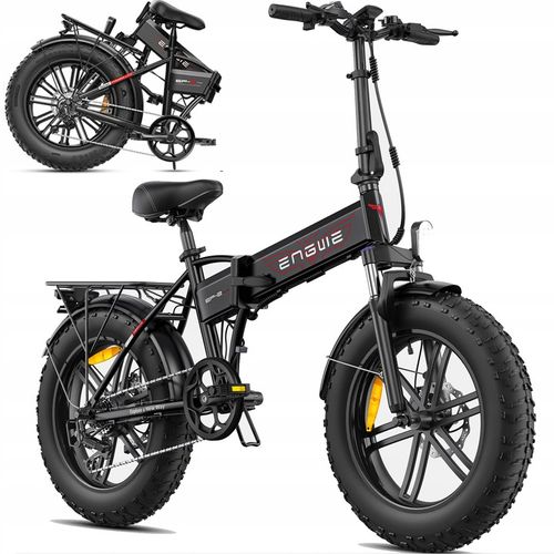 Vélo Électrique Pliable 20" -Engwe Ep-2 Boost - Batterie 48v 13ah - 25km/H - Autonomie 100km - Avec Amortisseur Avant - Vtc Fat Bike - Noir