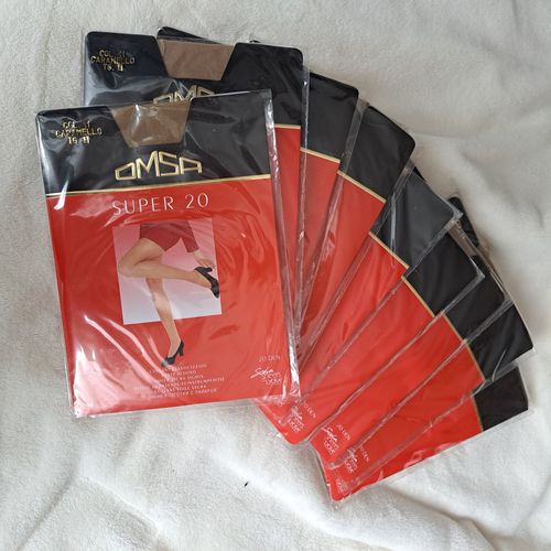 10 Paires Collants Voile Lycra Beiges