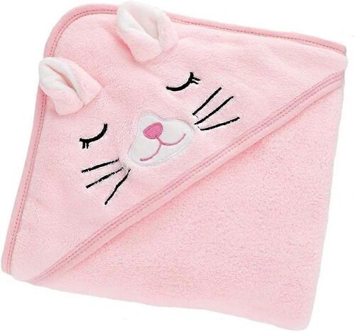 Couverture À Capuche Bébé - Velours Corail Doux - Motif Animal - Taille Unique - Cadeau Naissance