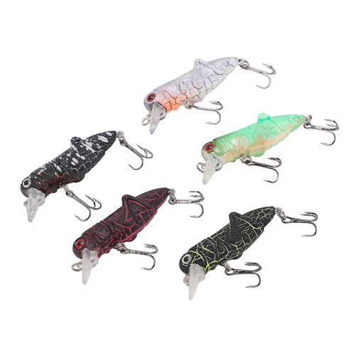 Leurres Durs Artificiels Pêche - Lot 5 5,5cm/3,3g Insectes Sauterelles