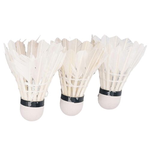 Volants Badminton Plumes Oie - Lot 3 Blanc Stable - Intérieur/Extérieur