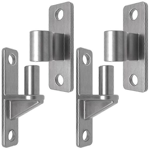 6 Charnières Drapeau En Acier Inoxydable – Argent, Pour Portes, Jardin Et Portails