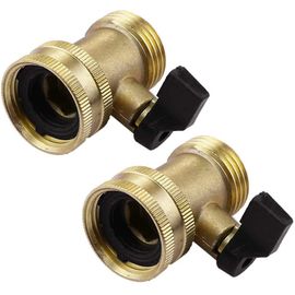 Robinet arrêt arrosage 2 pièces - Laiton fileté 3/4 pouce - Adaptateur jardin