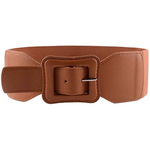 Ceinture Élastique Large Femme - Robes Combinaisons - Marron Ajustable