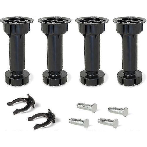 Pieds réglables plastique 4 pièces - 100mm noir accessoires - Cuisine salle de bain