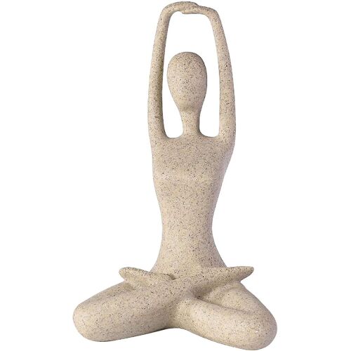 Statue yoga résine fait main - Sculpture fitness - Décoration bureau