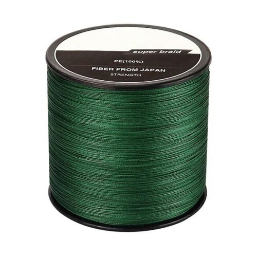 Ligne De Pêche 4 Tresses Pe 300m - Résistante Aux Morsures - Verte - 40 Lb - 0.28mm