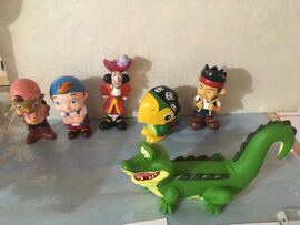 beaux jouets caoutchouc disney disneyland paris capitaine crochet & jake le pirate