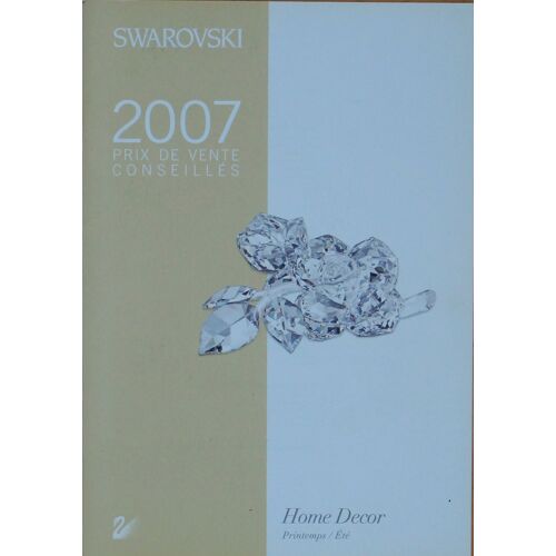 Catalogue Swarovski - Home Decor Printemps/Ete 2007 - Prix De Vente Conseilles