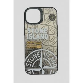Coque pour iPhone 15 stone ISLAND couleur Noire 