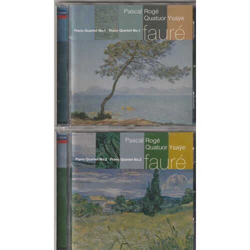 Lot 2 Cd Fauré Pascal Rogé Quatuor Ysaye - 1) Piano Quartet N°1 Piano Quintet N° 2 Piano Quartet N°2 Piano Quintet N°2 Decca 485 149 Et 485 150 1998-2000