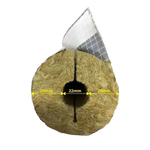 Isolation Tuyau Chauffage Laine de Roche ALU 1m, 22x20mm