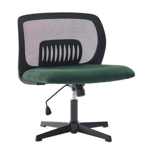 Chaise de Bureau Ergonomique sans accoudoirs,fauteuil de bureau Assise large, rotatif 360°, réglable en hauteur,anti-rayure,Vert