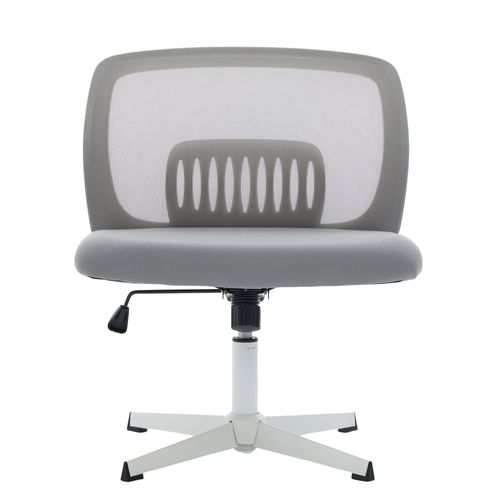 Chaise De Bureau Ergonomique Sans Accoudoirs,Fauteuil De Bureau Assise Large, Rotatif 360°, Réglable En Hauteur,Anti-Rayure,Gris
