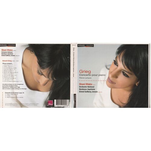 Cd Grieg - Shani Diluka, Orchestre National Bordeaux Aquitaine, Eivind Gullberg Jensen ‎– Concerto Pour Piano - Pièces Lyriques Mirare 2006