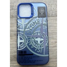 Coque iPhone 14 stone ISLAND couleur bleue 