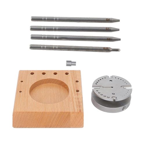 Support Balancier Mouvement Montre - Base Bois Poinçon Goupille - Ressort
