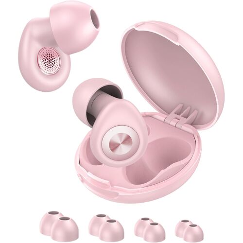 KALANKA-Bouchon D'oreille pour Dormir, 45dB | 4 Tailles (XS/S/M/L) Boule Quies, Réutilisables Réduisant le Bouchon Anti Bruit Pour Dormir, Bons Pour Dormir/Travail/Voyage/Concerts, Couleur Rose