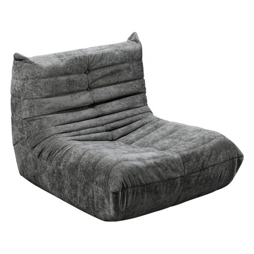 Chauffeuse En Tissu Texturé "Velasca" - 95 X 100 X 75 Cm - Gris