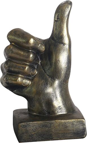 Sculpture main résine décorative - Bureau - Geste doigt - Fait main