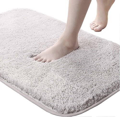 Tapis salle de bain microfibre - Antidérapant - Lavable 40x60cm