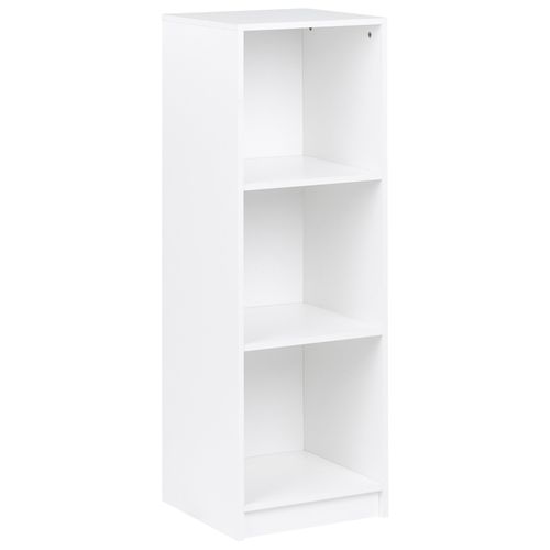 Bibliothèque 3 étagères ZEHNA 117 cm Blanc