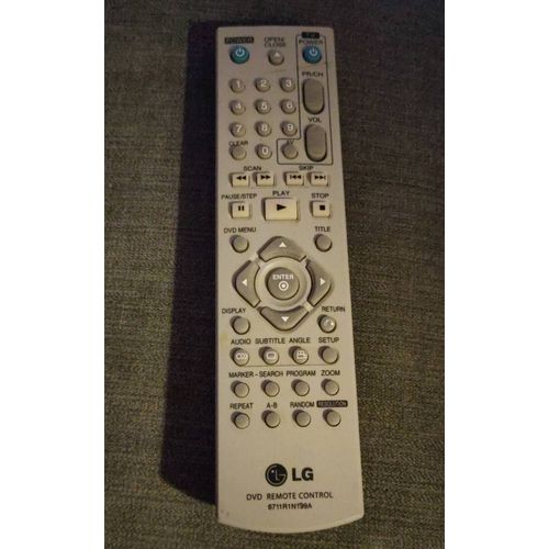 TELECOMMANDE LG 6711R1N199A pour LECTEUR DVD OFFICIEL D'ORIGINE pour DV9700H DV9900H DVX9900H DVX482H et autres