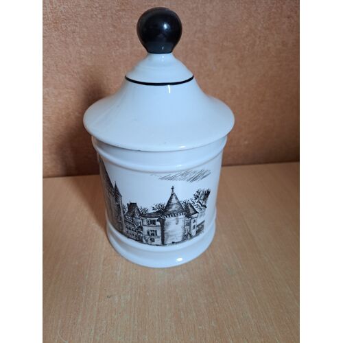 Boîte décorative en porcelaine de Limoges Château d'Argy Indre