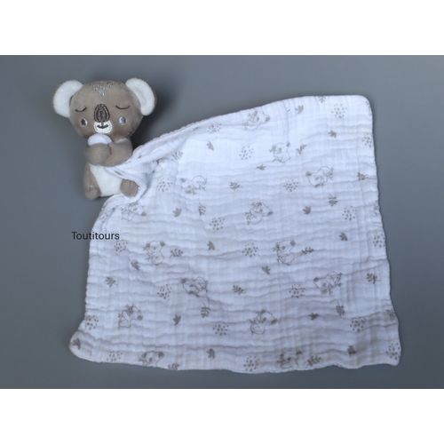 Doudou koala gris blanc mouchoir lange Maisons du Monde