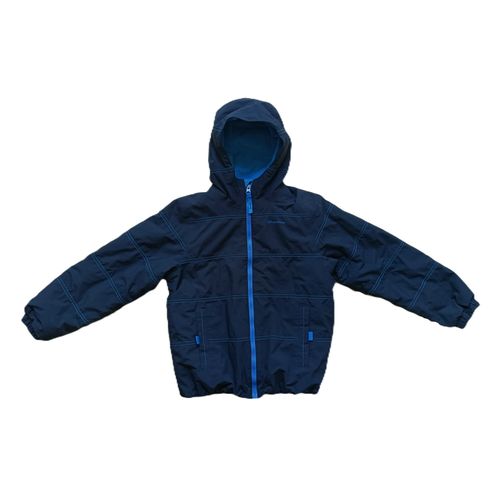 Veste Blouson Bleu Marine À Capuche. Quechua. Taille 10 Ans. 133 - 142 Cm