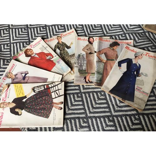7 Magazines Modes Et Travaux Année 56 57 