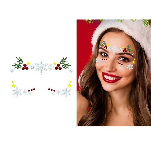 Bijoux De Peau Adhésif Visage Noël