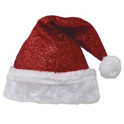 Bonnet Noël Éclat Scintillant Rouge Adulte