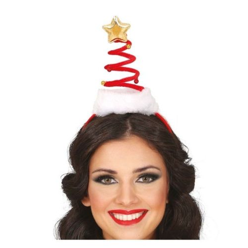 Serre-Tête Bonnet Spirale Magie Noël Rouge Adulte